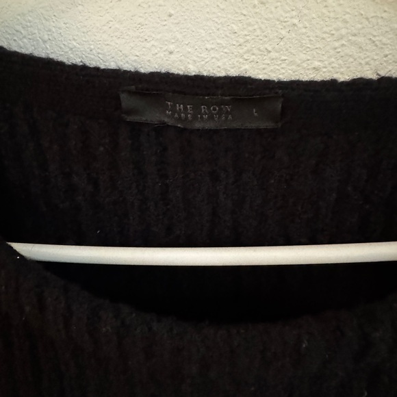 The Row Women's Black Ribbed Sweater - Picture 3 of 4